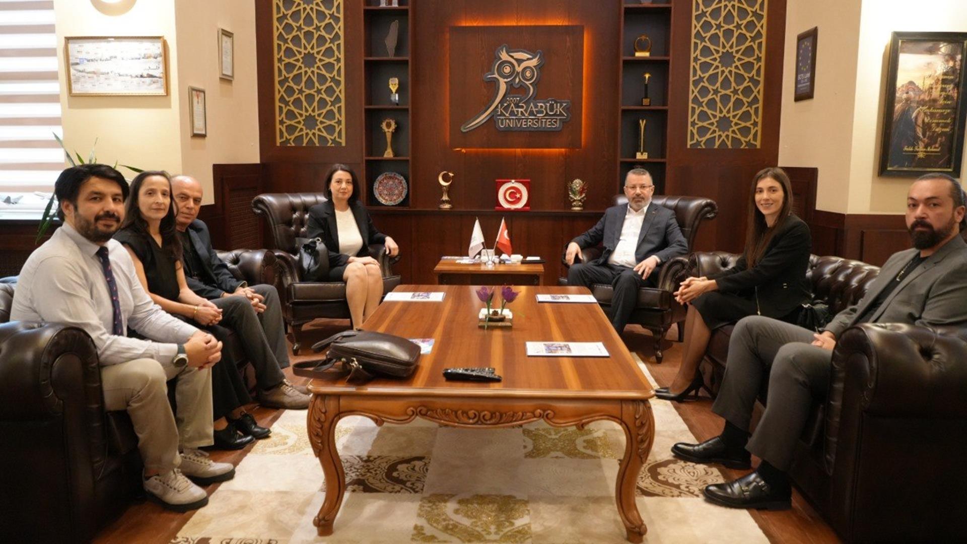 Karabük Tabip Odası Heyetinden KBÜ Rektörü Prof. Dr. Fatih Kırışık’a Ziyaret