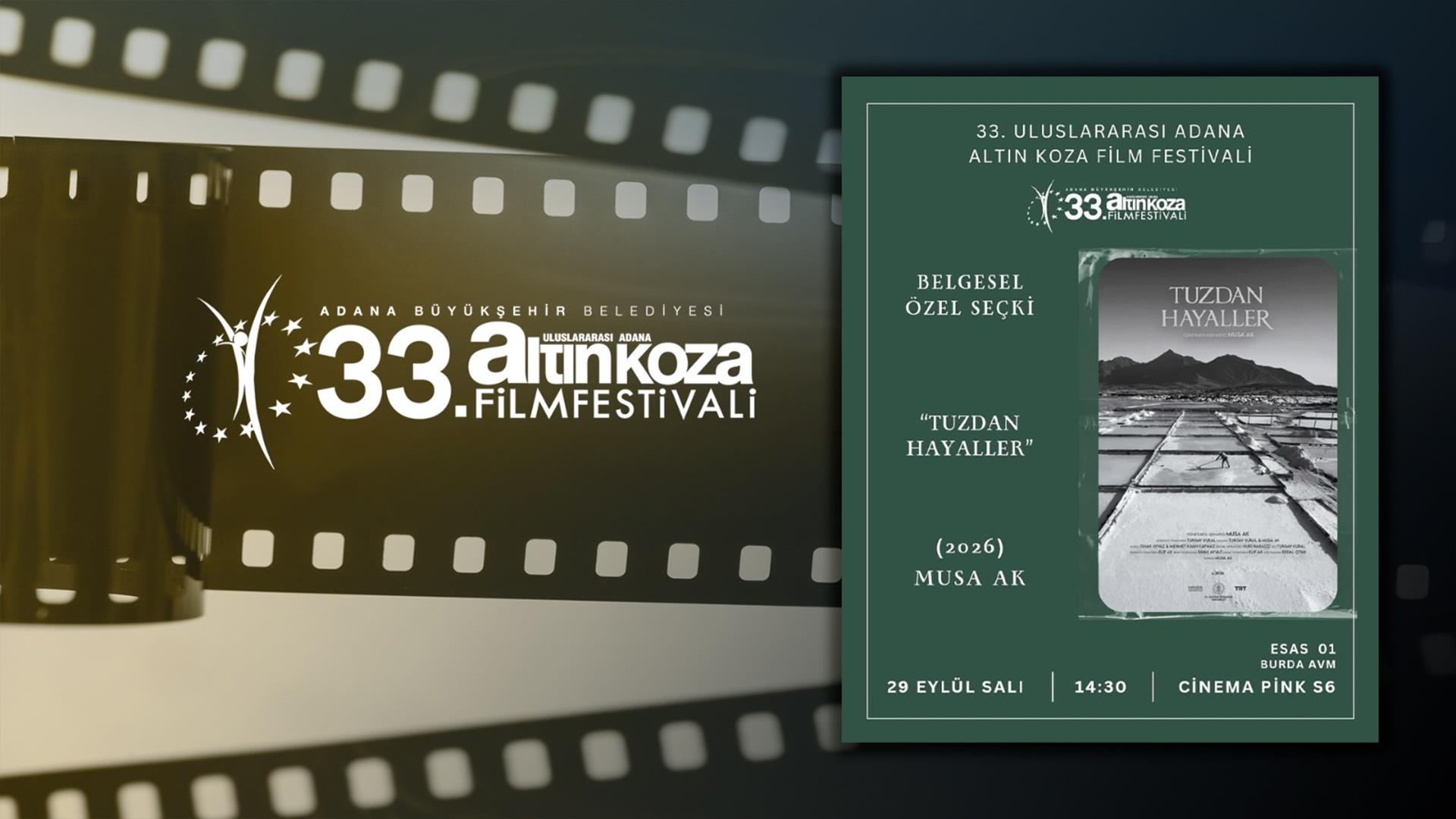KBÜ'lü Akademisyenin "Tuzdan Hayaller" Belgeseli 33. Uluslararası Adana Altın Koza Film Festivali'nde