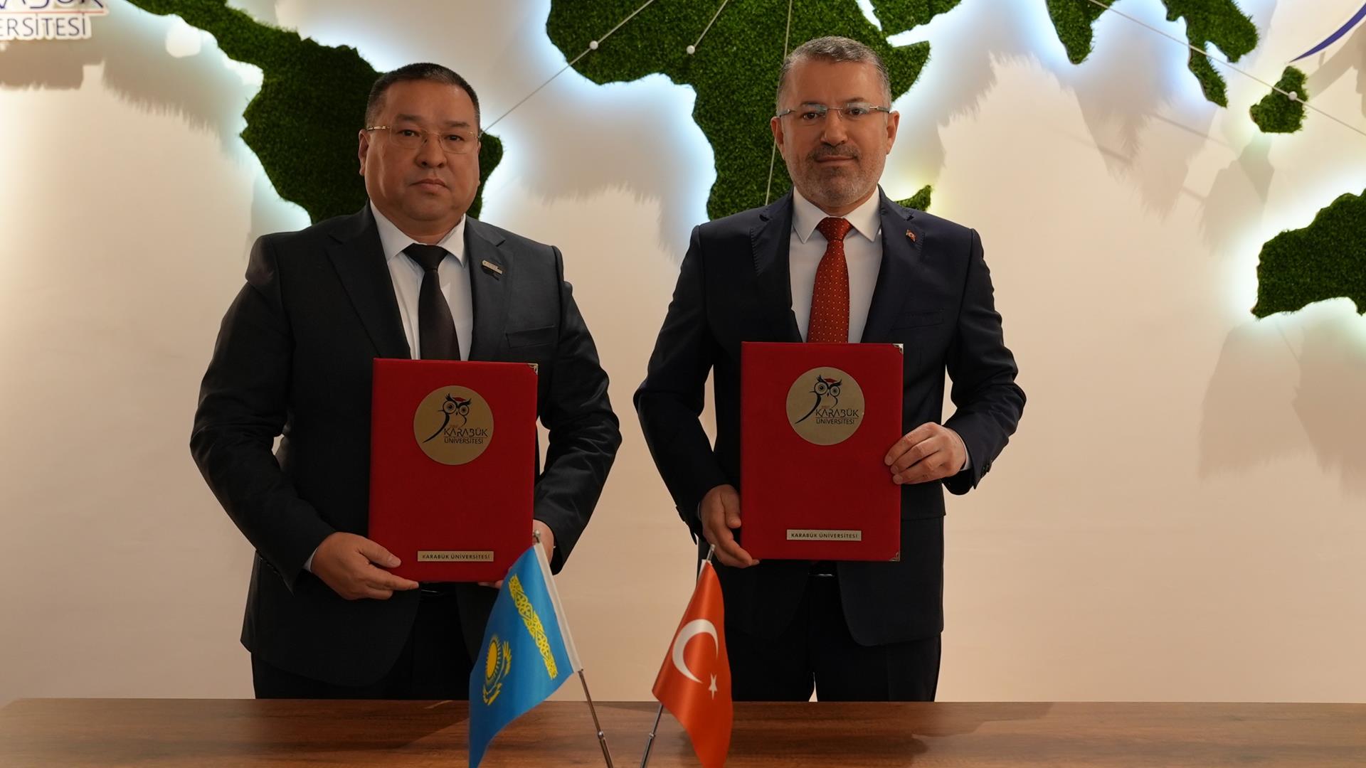 Karabük Üniversitesi ile Atyrau Üniversitesi Arasında Ortak Yüksek Lisans Protokolü İmzalandı