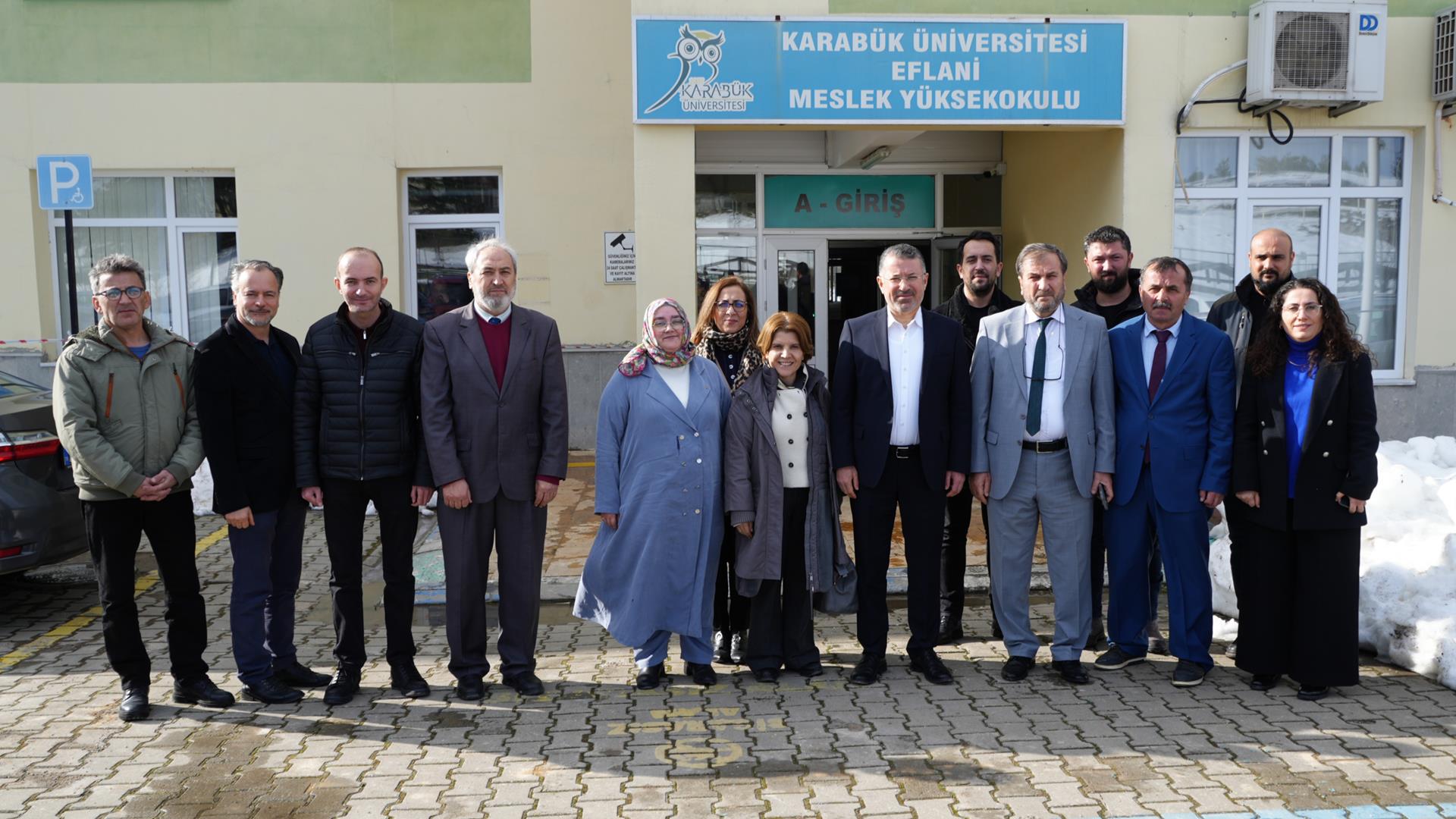 Karabük Üniversitesi Rektörü Kırışık, Eflani MYO Akademik Kuruluna Katıldı